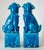 Cerulean Vintage. C.1935-50's (Japan) Ceramic Porcelain Cerulean Blue Glazed Foo Dogs - Pair For Sale - Image 8 of 18