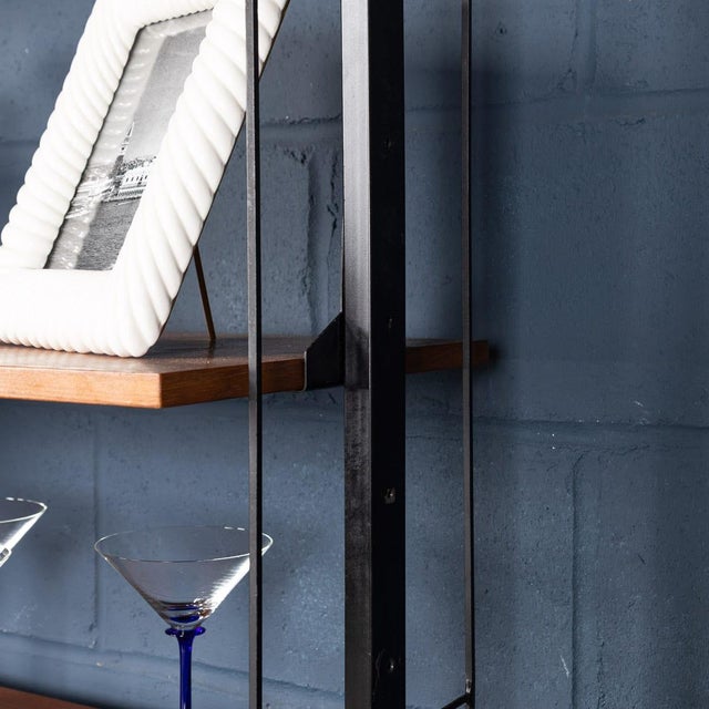 Wood Italian Modular Teak Wall Cabinet, 1960s For Sale - Image 7 of 18