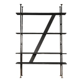 Architects Metal and Wood Shelf, 1920s For Sale