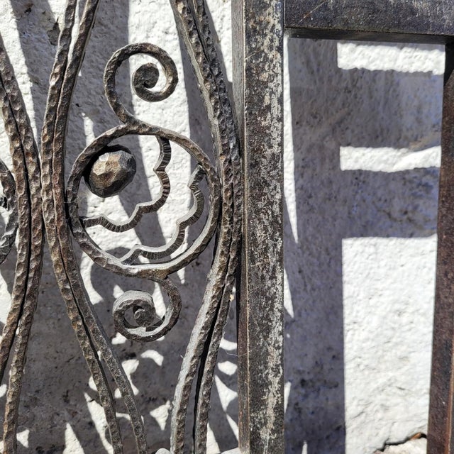Art Deco Wrought Iron Gates attributed to Edouard Schenck, 20th Century, Set of 4 For Sale - Image 18 of 18