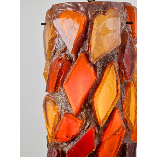 Brutalist Acrylic Swag Pendant Glass, 1960s For Sale - Image 10 of 12