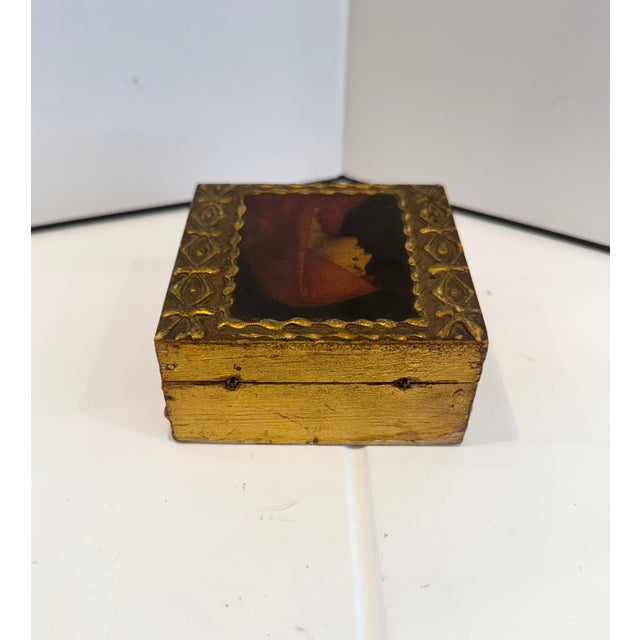 Mid 20th Century Vintage Florentine Italian Trinket Box For Sale - Image 4 of 5