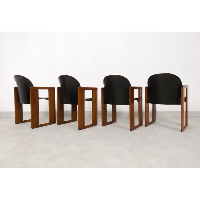 Mid-Century Modern Dialogo Dining Chairs by Afra & Tobia Scarpa for B&B Italia / C&B Italia, 1989, Set of 4 For Sale - Image 3 of 18