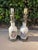 Metal Vintage Porcelain Table Lamps Romantic Courting Scenes, Gold Trim - a Pair For Sale - Image 7 of 9