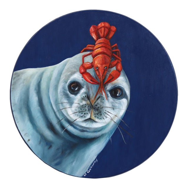 A Brackish Delight - Original Contemporary Oil Painting on Wood Panel by Jj Galloway For Sale