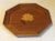 This 1950's inlaid wood serving tray is simply stunning! It features an octagonal shape in medium wood tones with a center...