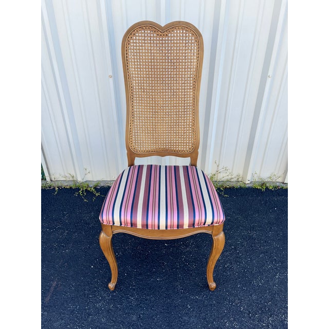 French Country Cane Back Dining Chairs- Set of 4- Attr. To Century Furniture For Sale - Image 11 of 12