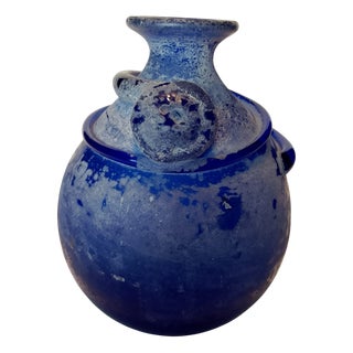 Scavo Vase in Blue Murano Glass, 1970s For Sale