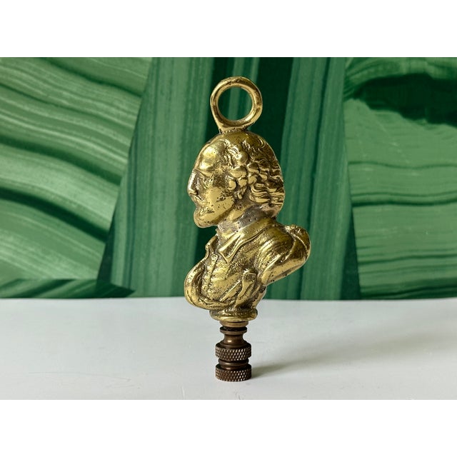 Shakespeare Brass Lamp Finial For Sale In Madison - Image 6 of 6