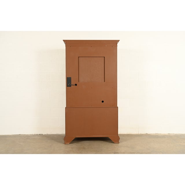 Baker Furniture Georgian Flame Mahogany Armoire Dresser or Media Cabinet For Sale - Image 12 of 13