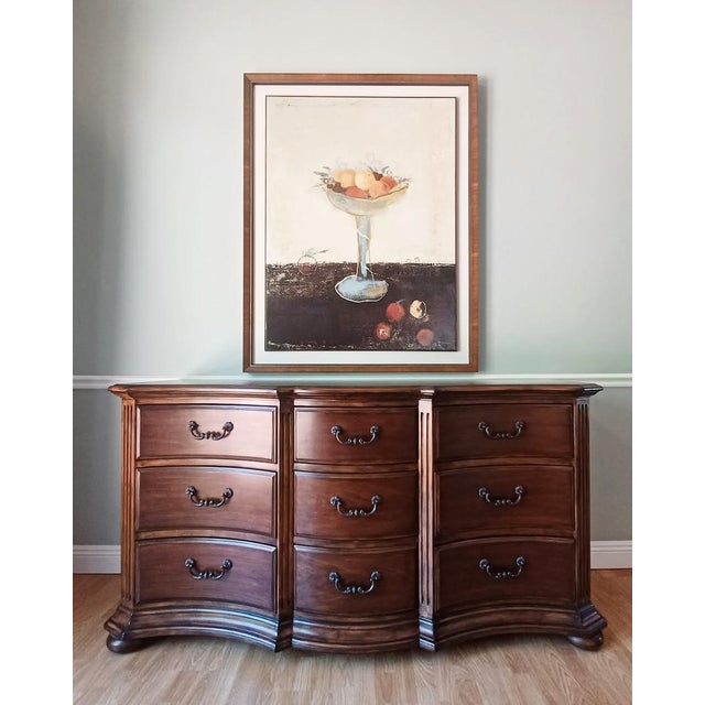 Serpentine Front Tuscan Double Dresser by Ethan Allen Chairish