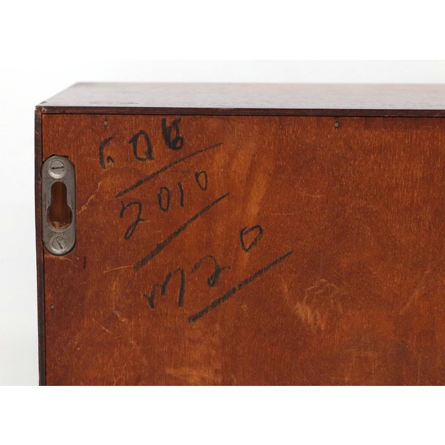 Brown 1960s Mid Century Twenty Drawer Rosewood Wall Cabinet For Sale - Image 8 of 8