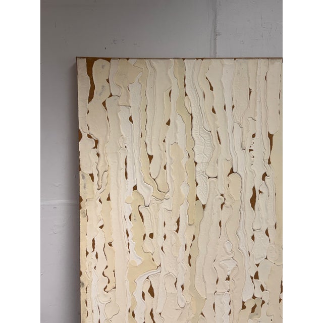 Circa 1998 Rex Ray Encaustic on Jute Painting For Sale In San Francisco - Image 6 of 12