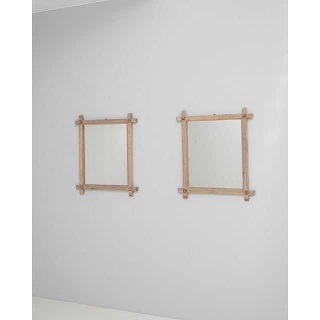 Mid 20th Century France Tan Wood Mirror For Sale In Greensboro - Image 6 of 9