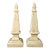 1980s Vintage Boho Chic Hollywood Regency Crackle Finish Ceramic Obelisk - A Pair. For Sale