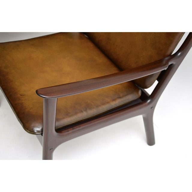 Vintage Danish Leather Armchairs from Ole Wanscher, 1960s, Set of 2 For Sale - Image 12 of 14