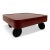 Italian Red Laminate Coffee Table on Wheels, 1980s For Sale - Image 10 of 10