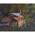 Vintage Howard Carr Cabin in the Woods oil painting, circa 1980-90. This Howard Carr painting comes framed as shown....