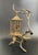 Mid 20th Century Vintage Brass Tree Branch Sculptural Centerpiece With Birds and Birdcage For Sale - Image 5 of 18