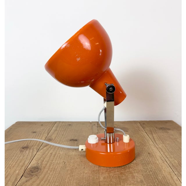 Vintage Orange Metal Wall Lamp from Lidokov, 1970s For Sale - Image 4 of 18