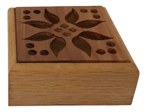 Vintage Cutwork Wooden Trinket Box