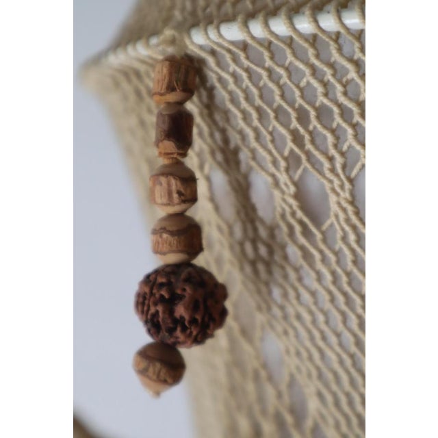 Native American Macrame Boho Staircase Hanging Lamp, 1970s For Sale - Image 10 of 18