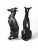 Black Italian Greyhound Statues in Green Patinated Bronze, 1950s, Set of 2 For Sale - Image 8 of 13