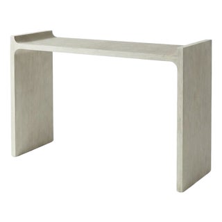 Palecek Harper Modern Faux Shagreen Top Console Table For Sale
