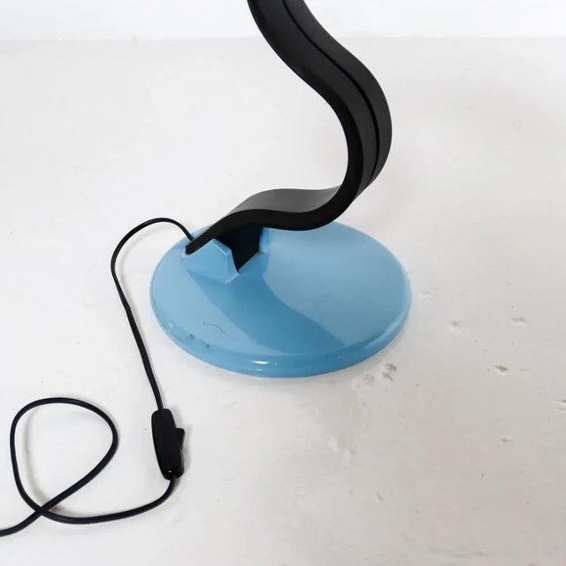 Blue Snoki Table Lamp by Bruno Gecchelin for Guzzini For Sale - Image 8 of 12