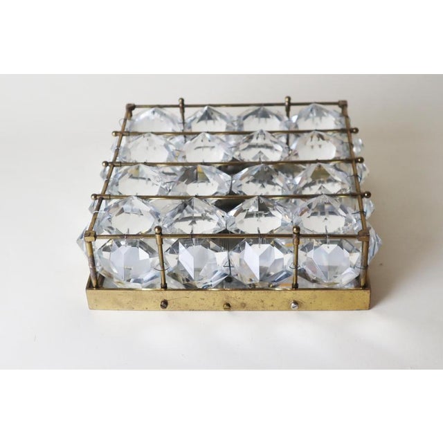 Diamond Scone in Lead Crystal and Brass from Palwa, 1950s For Sale - Image 4 of 18
