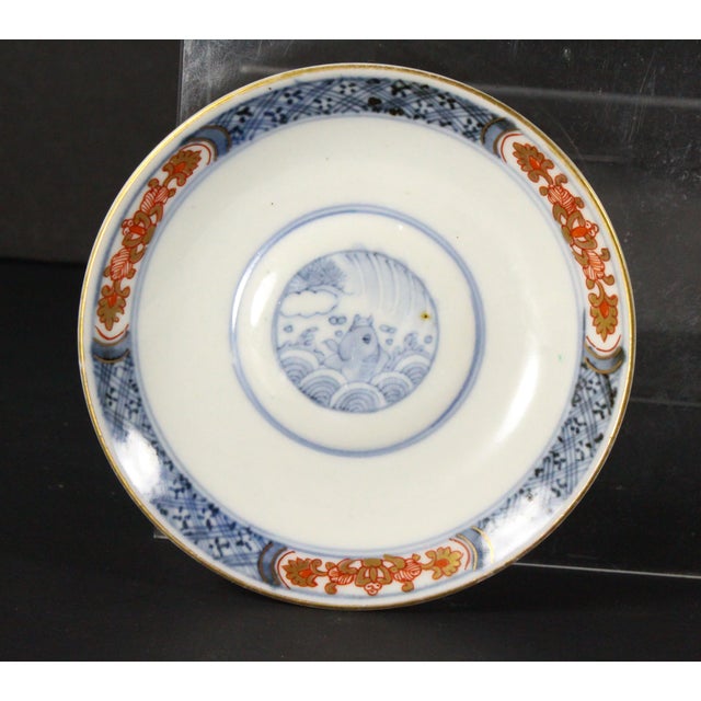 Pair of Japanese Small Imari Plates Sauce Bowls, 19th C. Edo/Meiji For Sale - Image 12 of 18
