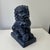 Late 20th Century Pair of Vintage Cobalt Blue Ceramic Chinese Foo Dogs For Sale - Image 5 of 5