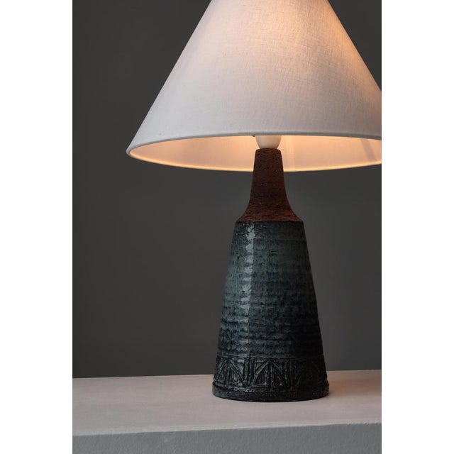 Ceramic Scandinavian Modern Brutalist Stoneware Table Lamp from Sejer, Denmark, 1960s For Sale - Image 7 of 13