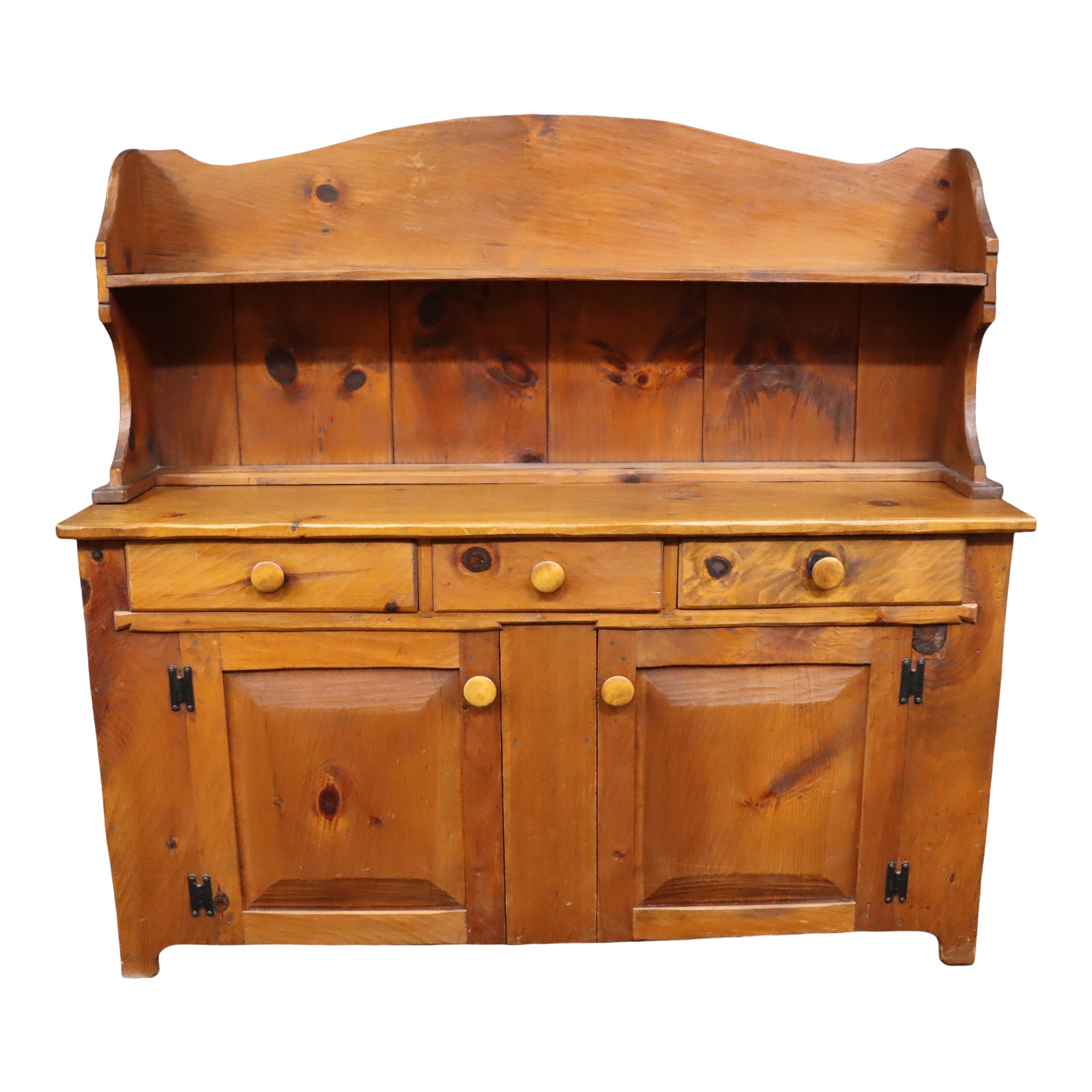 Hunt Country Rustic Pine Hutch Chairish