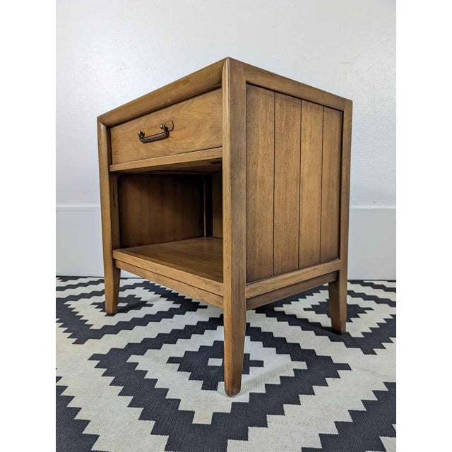 Mid-Century Modern 1960s Meridian Collection Single Drawer Nightstand by Drexel For Sale - Image 3 of 10