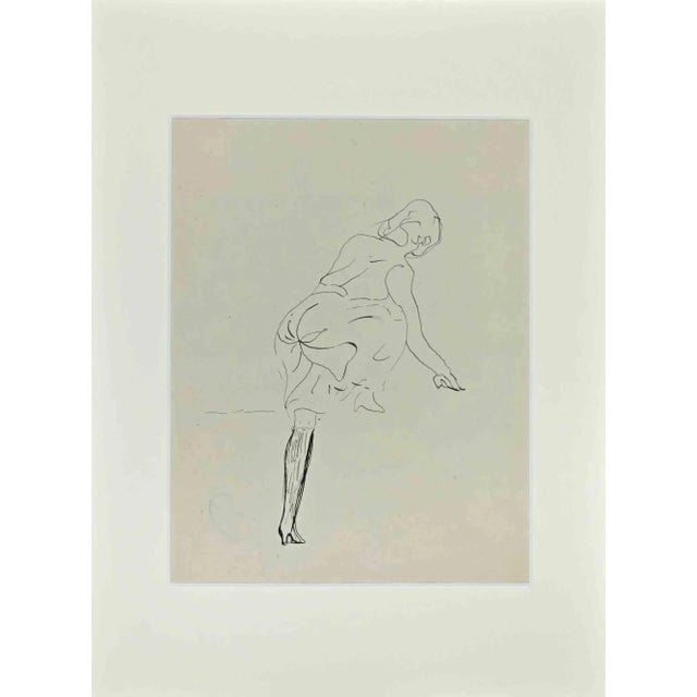 Lucien Coutaud, Posing Woman, Original Drawing, 1930s For Sale - Image 3 of 3