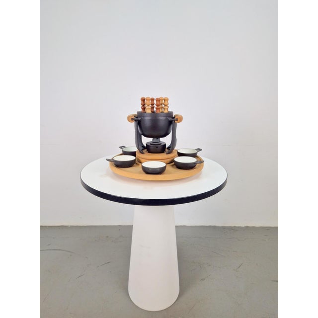 Black Vintage Fondue Set by Richard Nissen for Nissen, 1960s, Set of 2 For Sale - Image 8 of 10