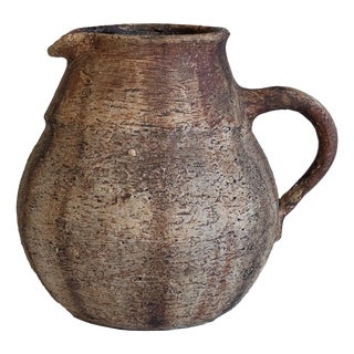 Rustic Studio Ceramic Jug Vase by Gerhard Liebenthron, Bremen, Germany, 1970s For Sale