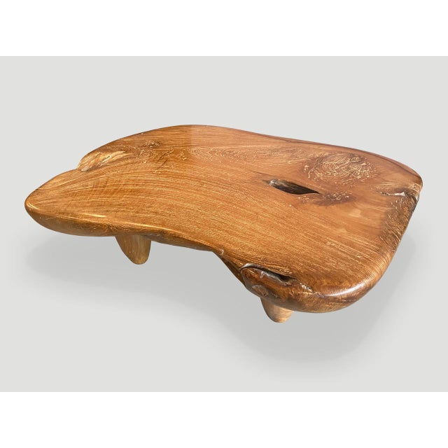 Andrianna Shamaris Mid Century Couture Teak Wood Coffee Table For Sale - Image 14 of 18