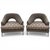 A pair of Baker Furniture Carnelian lounge chairs, designed by Jean-Louis Deniot. Each chair features a sculptural frame...