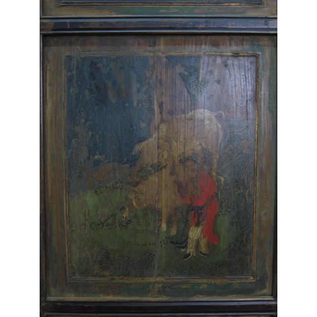 Mid 19th Century Hand Painted Room Divider - Set of 6 For Sale - Image 4 of 12