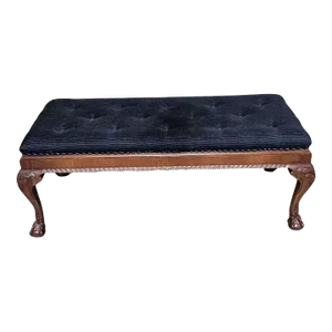 Late 20th Century Baker Furniture Stately Homes Irish Baroque Window Bench Claw & Ball Feet