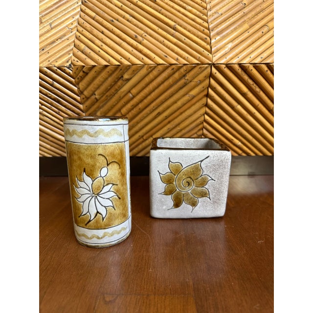 Off-white Vintage French Alain Maunier Vallauris Signed Mid-Century Ceramic Vase For Sale - Image 8 of 13