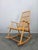 Midcentury Wood and Rattan Rocking Chair, Denmark, 1960s For Sale - Image 4 of 12