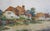 English Early 20th Century English Village Watercolor Scene by S. Hart For Sale - Image 3 of 6