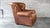 Restoration Hardware Churchill Cigar Leather Writer's Chair For Sale - Image 12 of 14