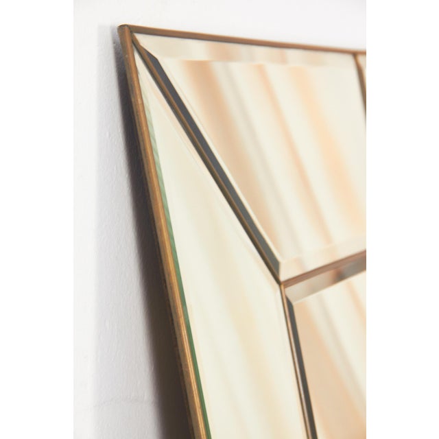 Large Brass-Edged Wall Mirror, 1960s For Sale - Image 9 of 15