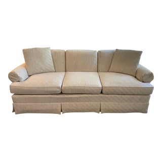 1990s Vintage Traditional Custom Herringbone Sofa by Henredon For Sale