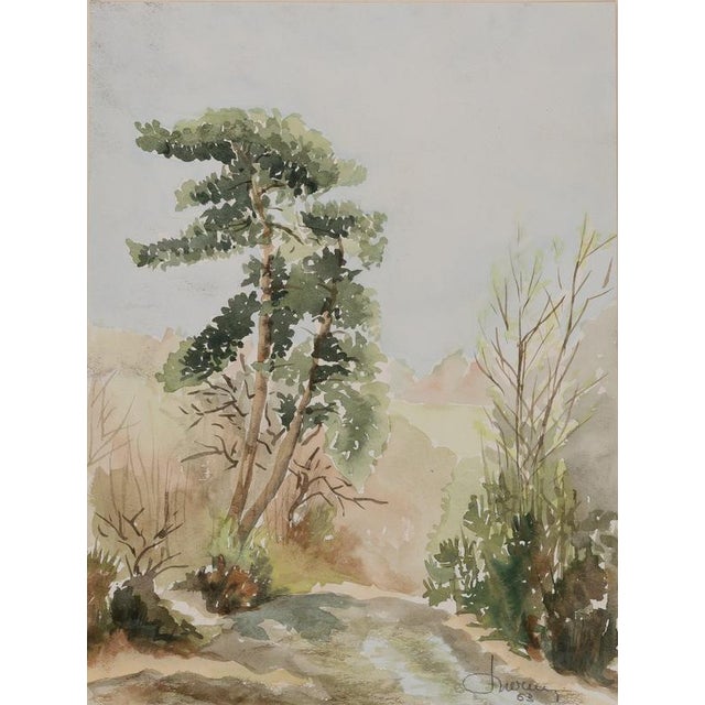 2000 - 2009 Jacques Noury, On the Way, Watercolor For Sale - Image 5 of 5