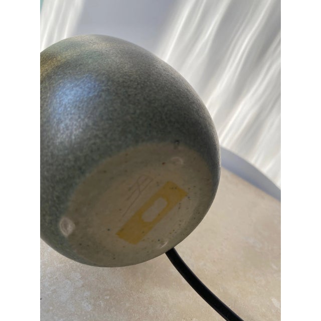 Vintage Brown Green Table Lamp from Agne Aronsson, 1960s For Sale - Image 6 of 7